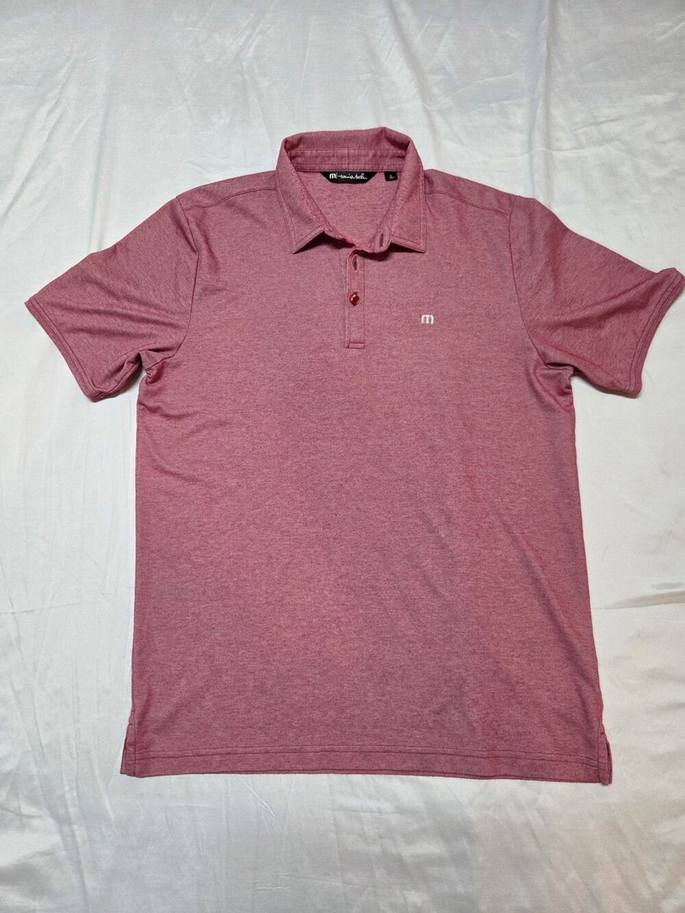 Travis Mathew Men's Heathered Rose Polo